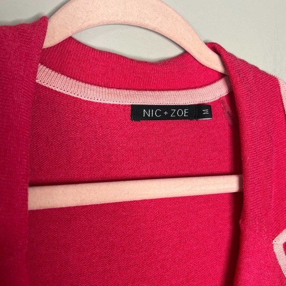 Nic + Zoe Two Tone Modal Blend Blazer Career Pink Trendy Contemporary Medium - Picture 12 of 12